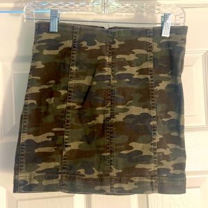 FREE PEOPLE Camouflage Mini Skirt